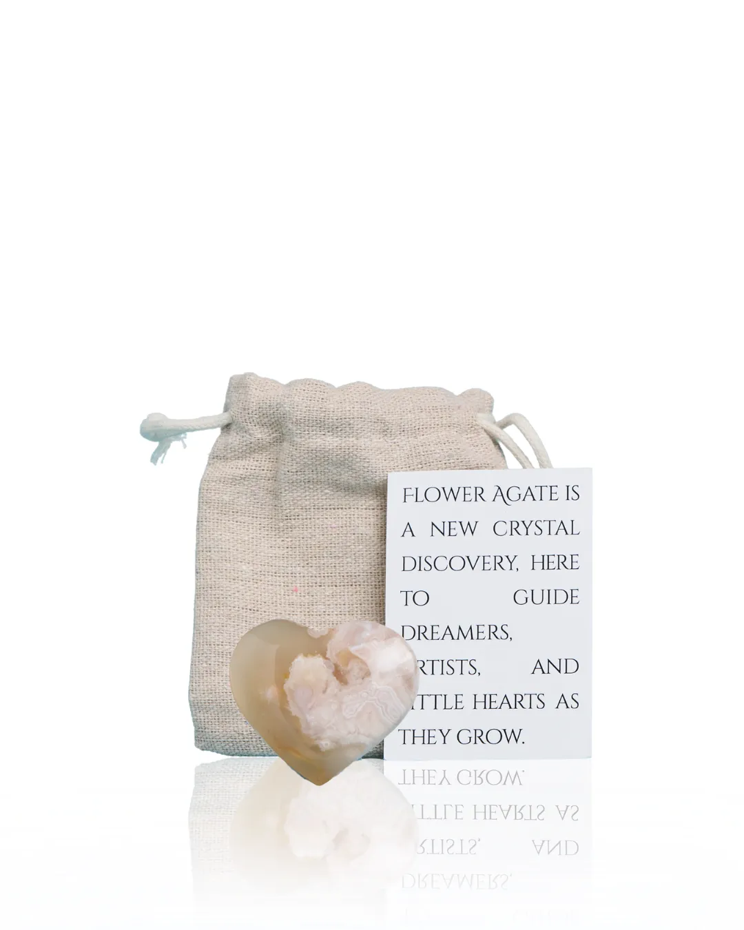 Flower Agate Crystal Heart (QLD - SOLD OUT)