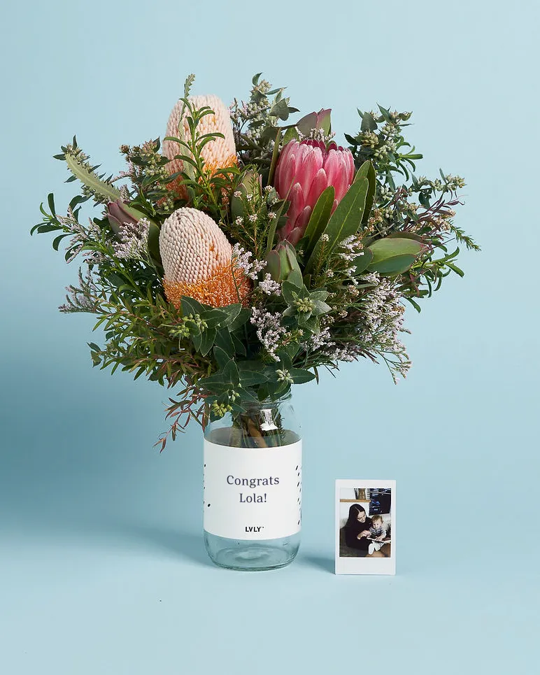 Personalised Picture + Native Posy