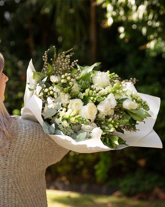 White Condolence Flowers - Image 2